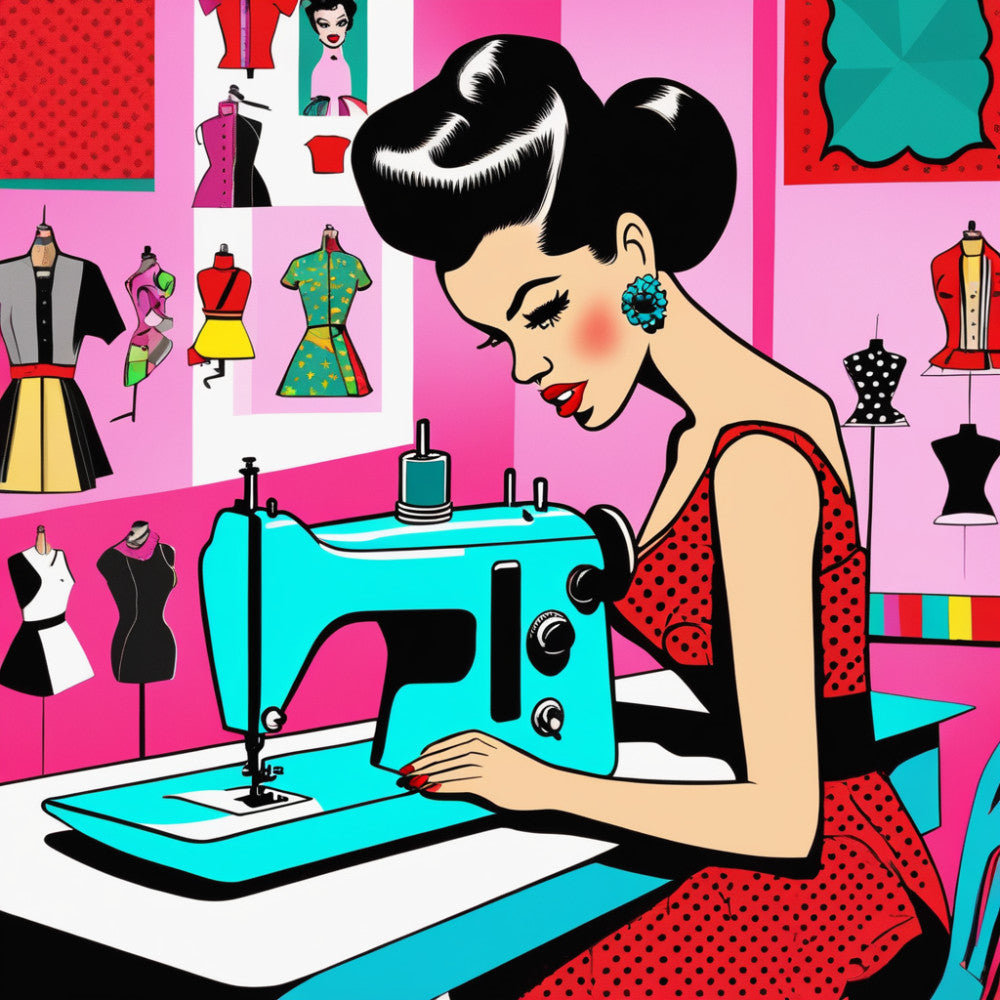 Pop Art Sewing Fabric Panel 3