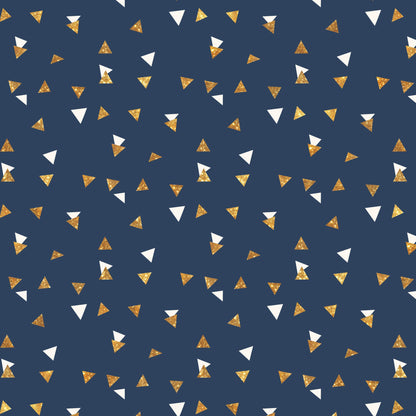 Navy and Gold Celebration Pattern 13 Quilting Cotton Fabric