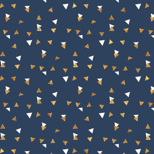 Navy and Gold Celebration Pattern 13 Quilting Cotton Fabric