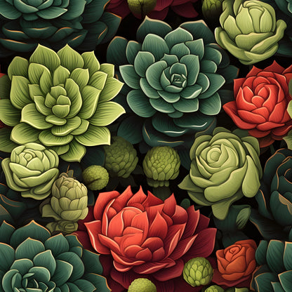 Succulents Pattern 3 Quilting Cotton Fabric