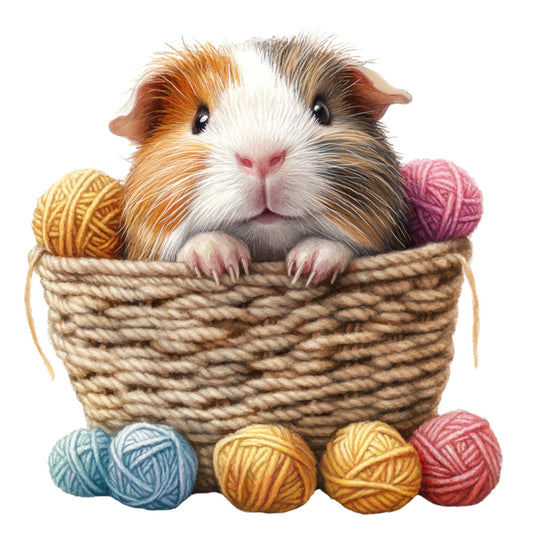 Cute Guinea Pigs Fabric Panel 38