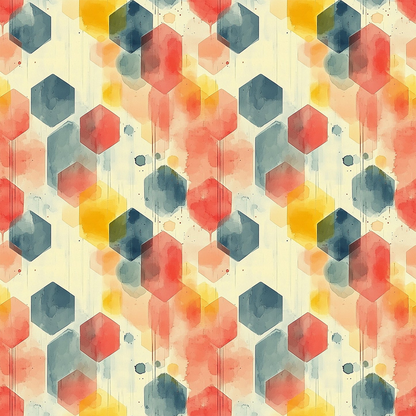 Mid Century Mod Geometric Pattern 1 Quilting Cotton Fabric