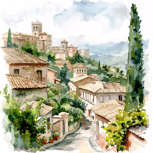 Spain Travel Art Fabric Panel 8