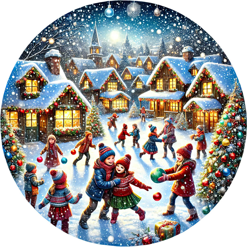 Christmas Villages Fabric Panel 27