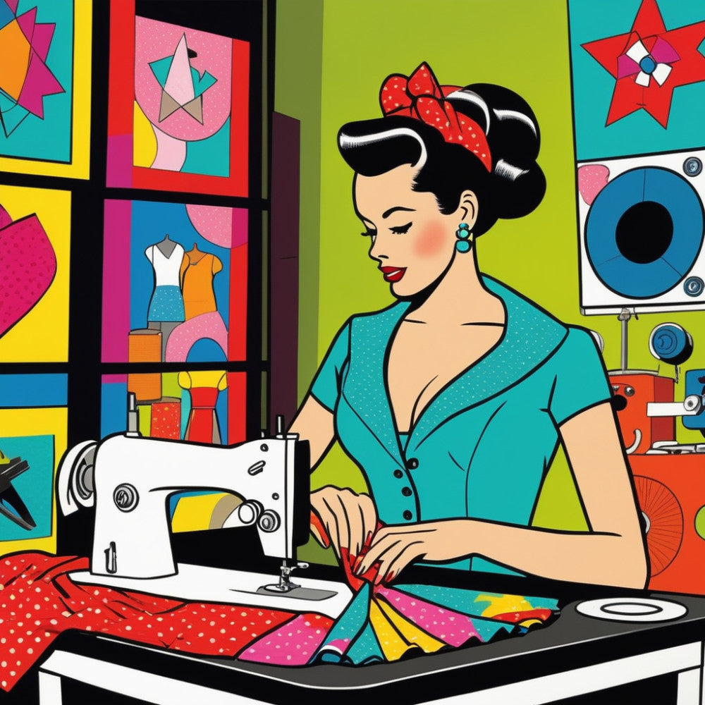 Pop Art Sewing Fabric Panel 25