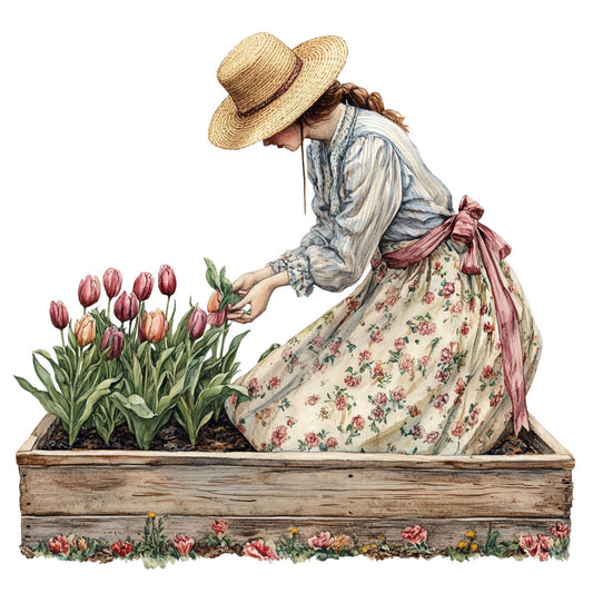 Vintage Garden Fabric Panel 35