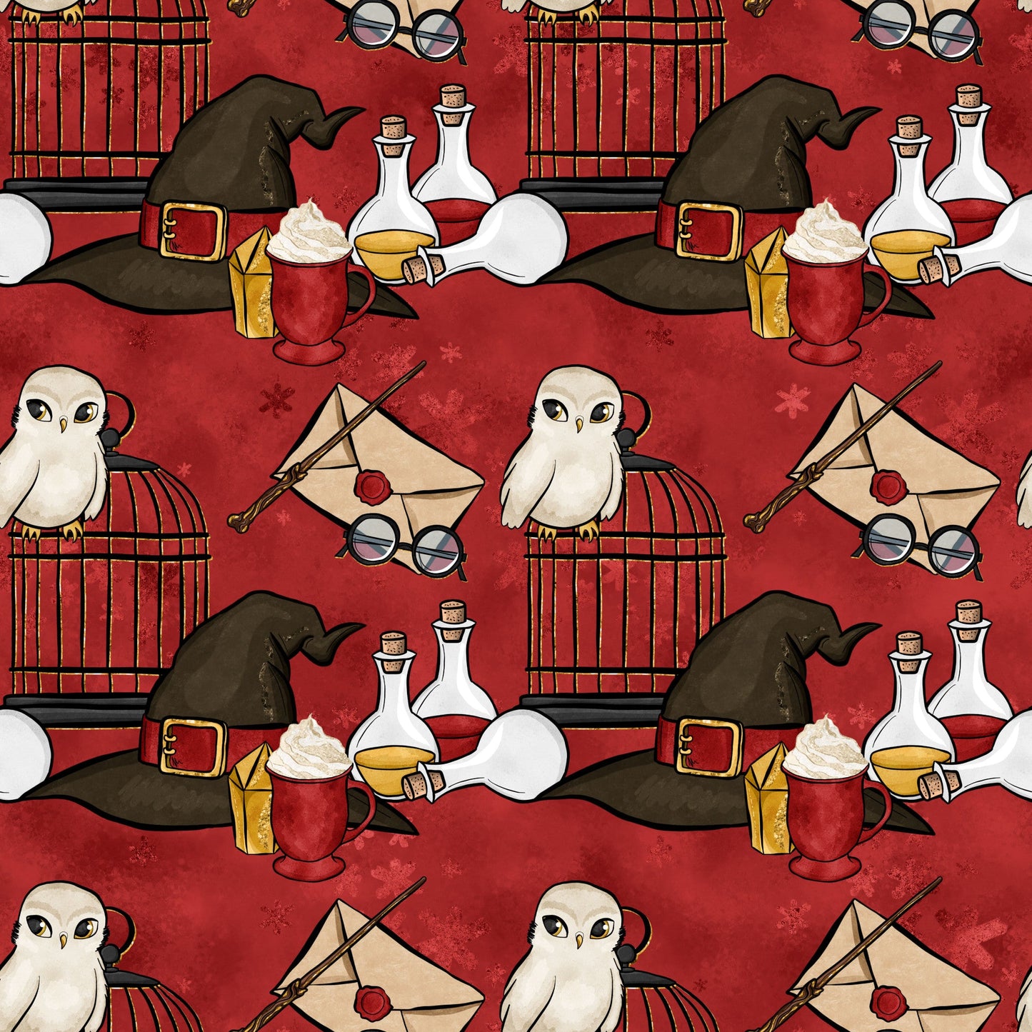 Wizard Magic School Pattern 21 Quilting Cotton Fabric