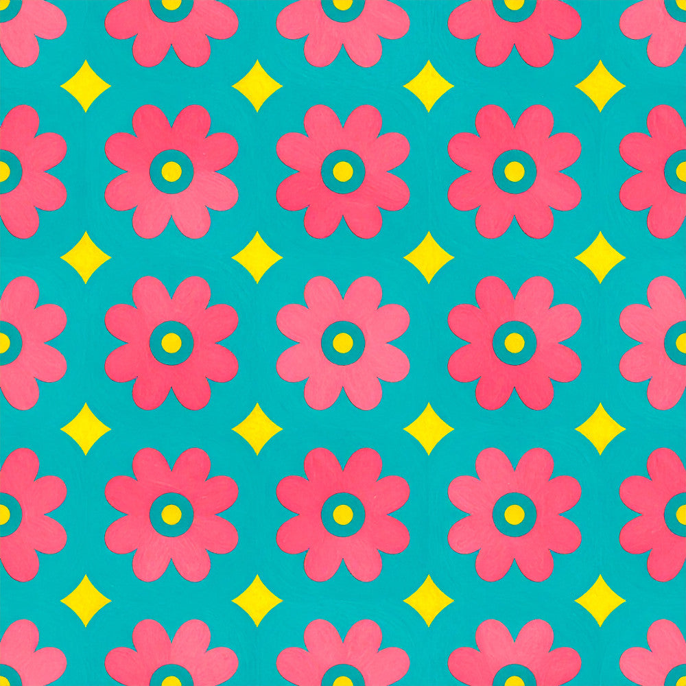 Carnival Garden Glow Pattern 10 Minky Fabric