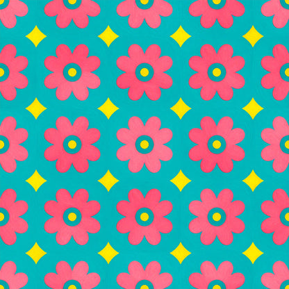 Carnival Garden Glow Pattern 10 Minky Fabric
