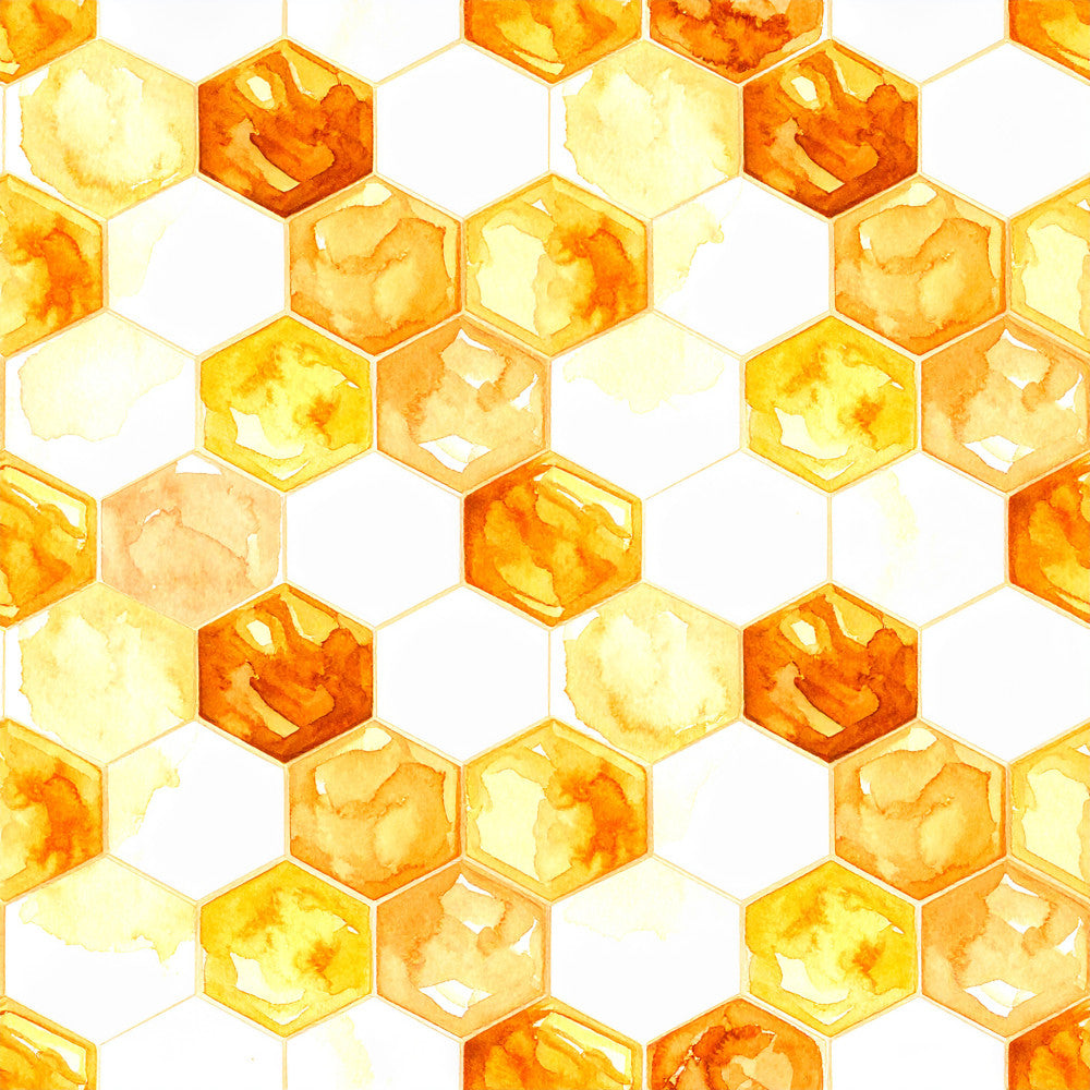Golden Hive Meadow Pattern 7 Minky Fabric