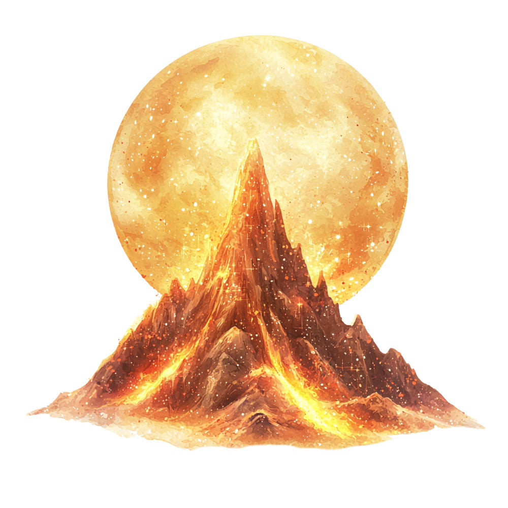 Fire Moon Crystals Fabric Panel 13