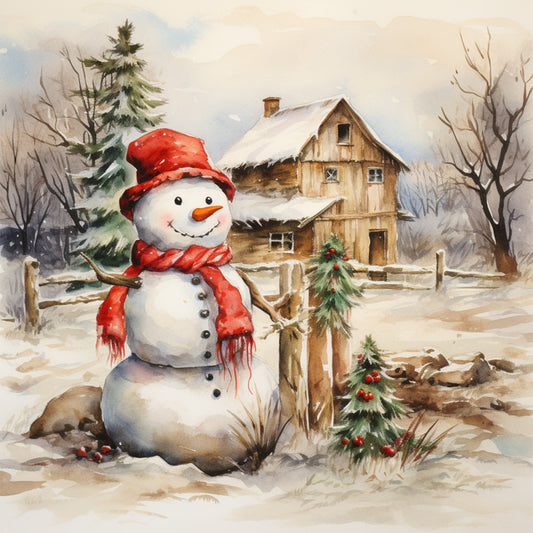A Country Christmas Fabric Panel 26