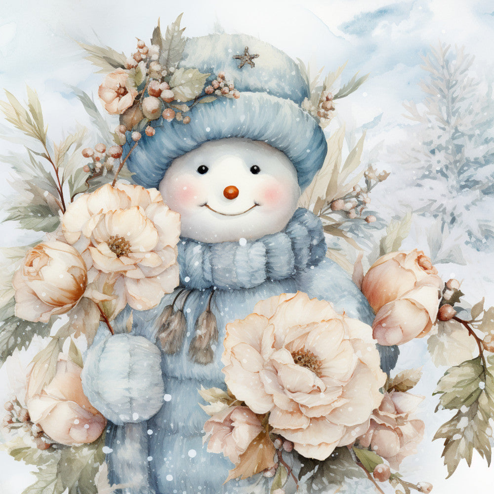Classic Snowman Fabric Panel 70