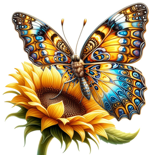Spring Flowers and Butterflies Fabric Panel 28
