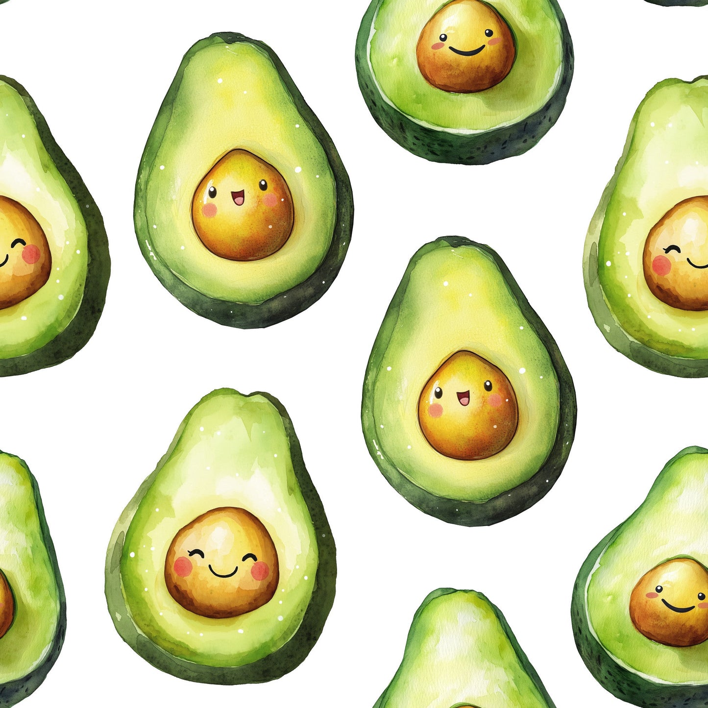 Avocados Allover Pattern 1 Quilting Cotton Fabric
