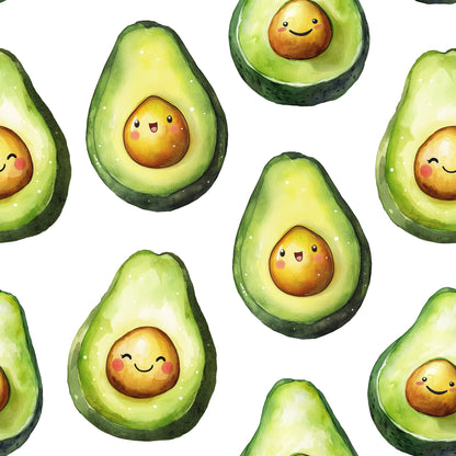 Avocados Allover Pattern 1 Quilting Cotton Fabric