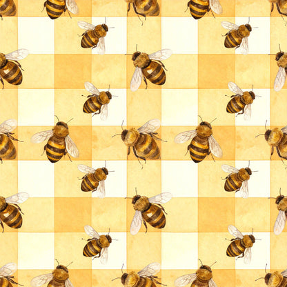 Golden Hive Meadow Pattern 6 Minky Fabric