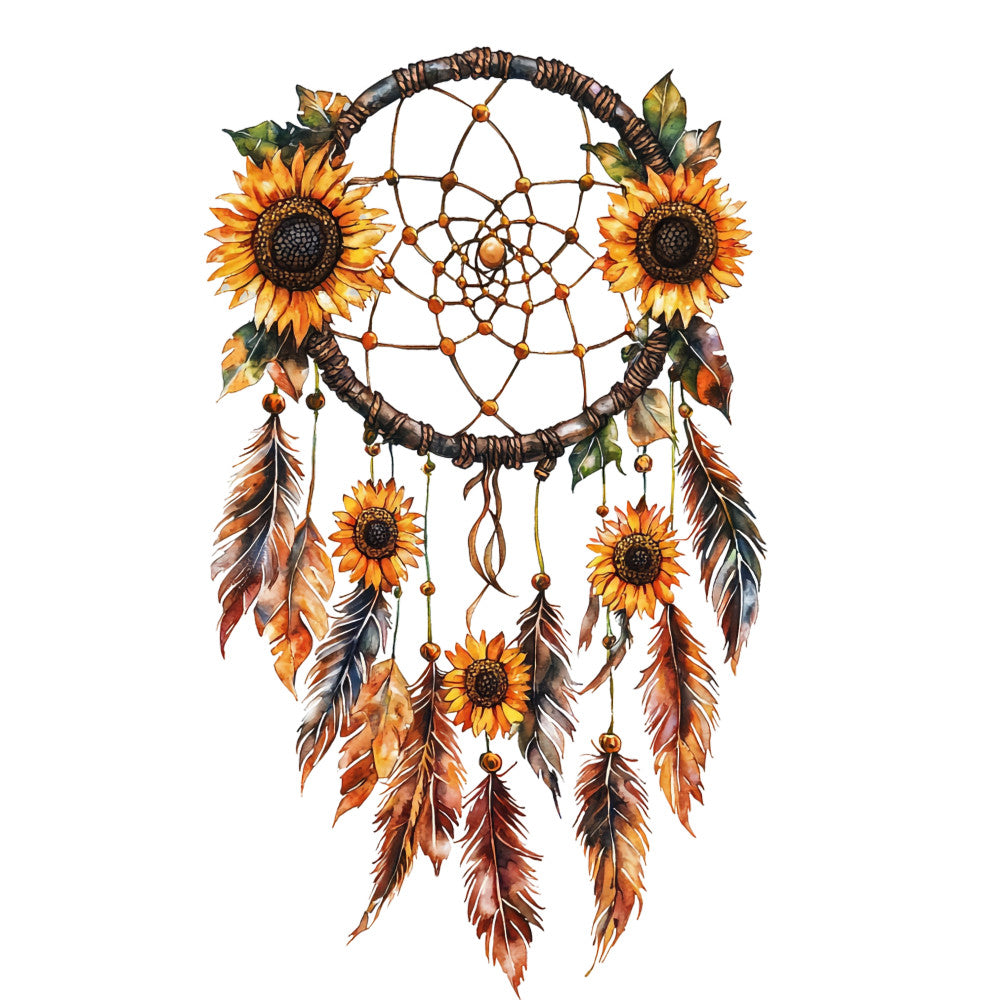 Floral Dreamcatcher Fabric Panel 19