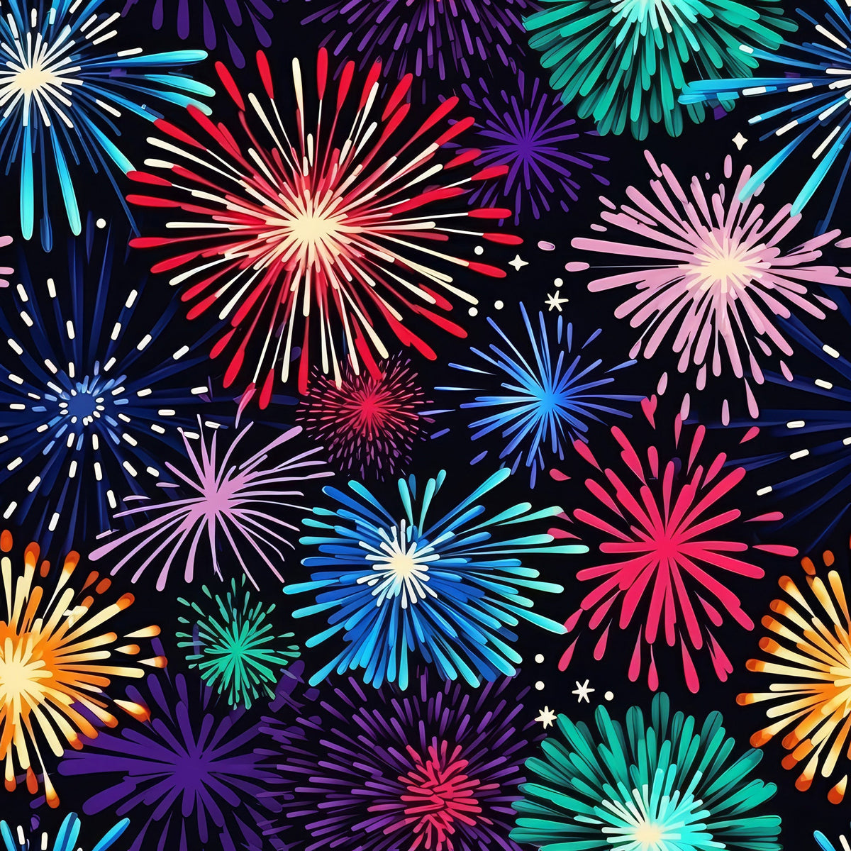 Midnight Starbursts Pattern 4 Minky Fabric