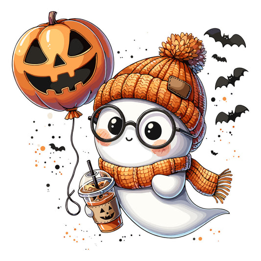 Ghost and Pumpkin Fabric Panel 5