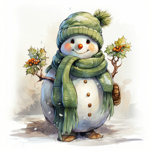 Classic Snowman Fabric Panel 2