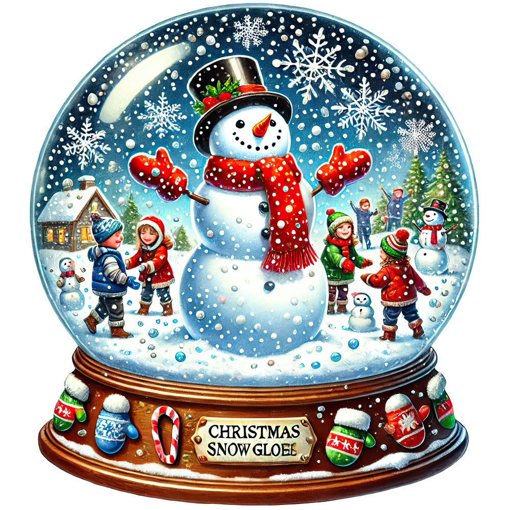 Christmas Snow Globes Fabric Panel 63