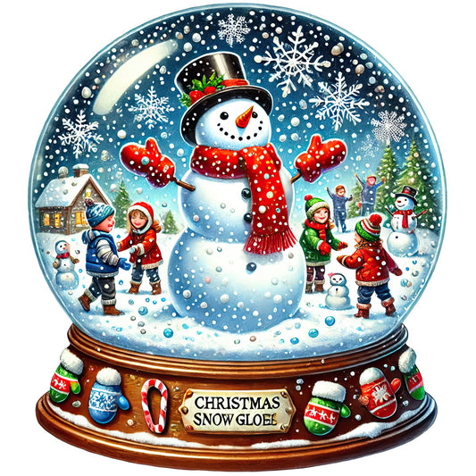 Christmas Snow Globes Fabric Panel 63