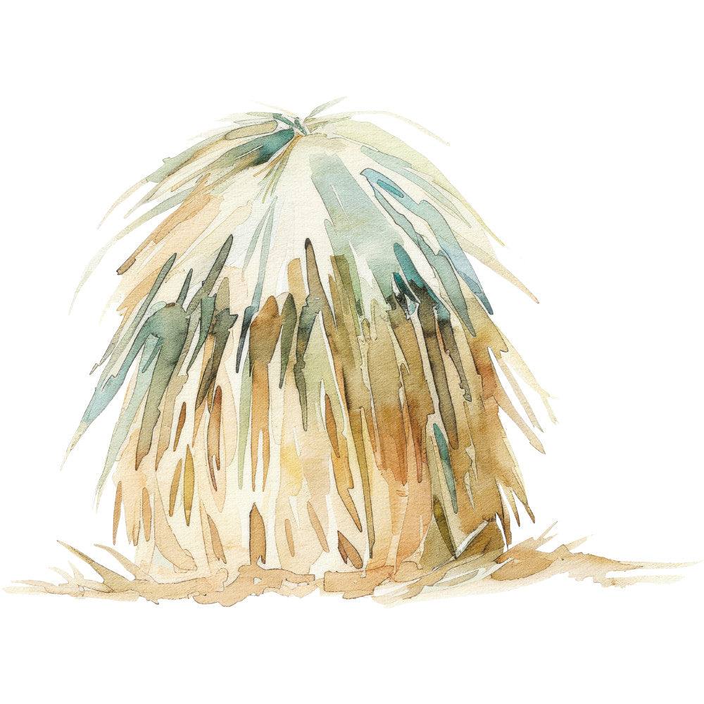 Watercolor Farm Fabric Panel 23