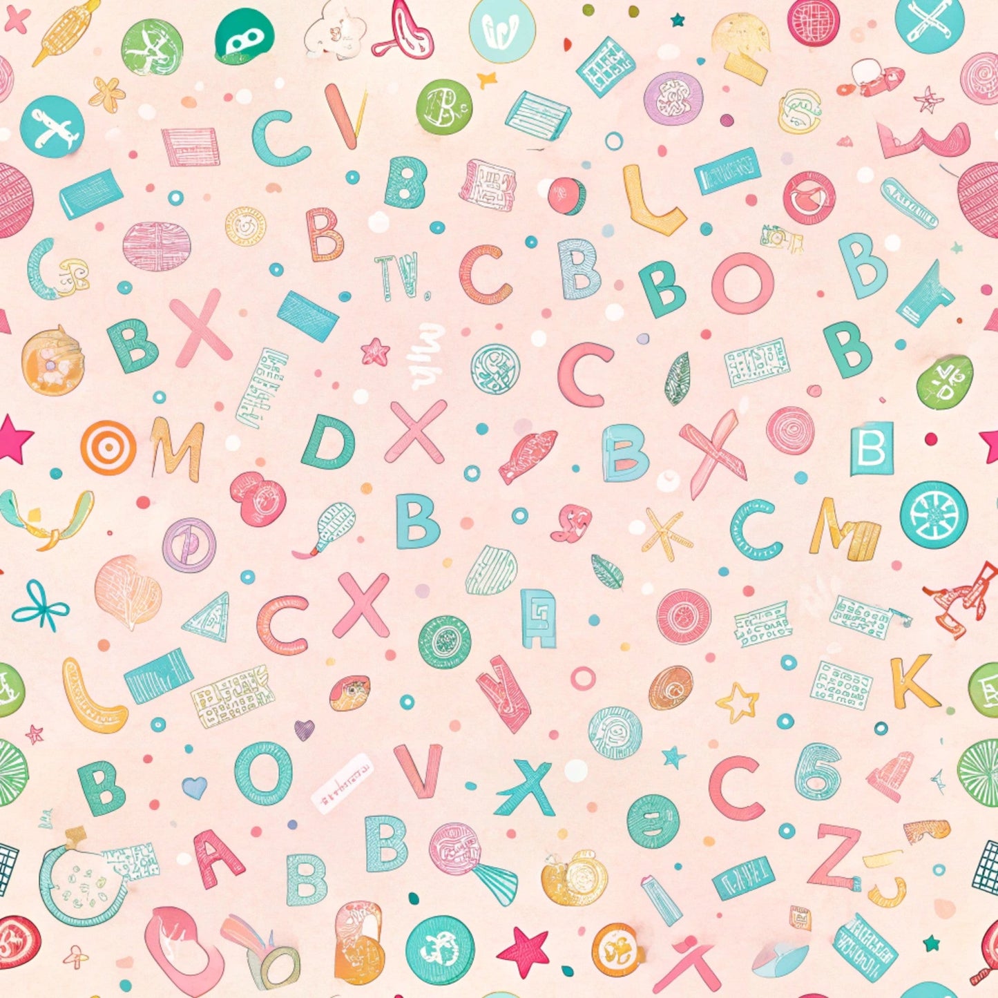 Back to School Pattern 2 Quilting Cotton Fabric