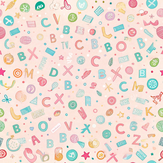 Back to School Pattern 2 Quilting Cotton Fabric