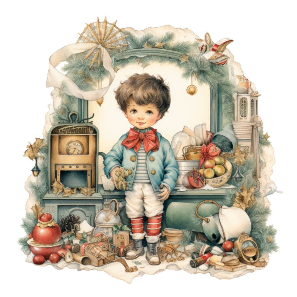 A Retro Christmas Fabric Panel 26