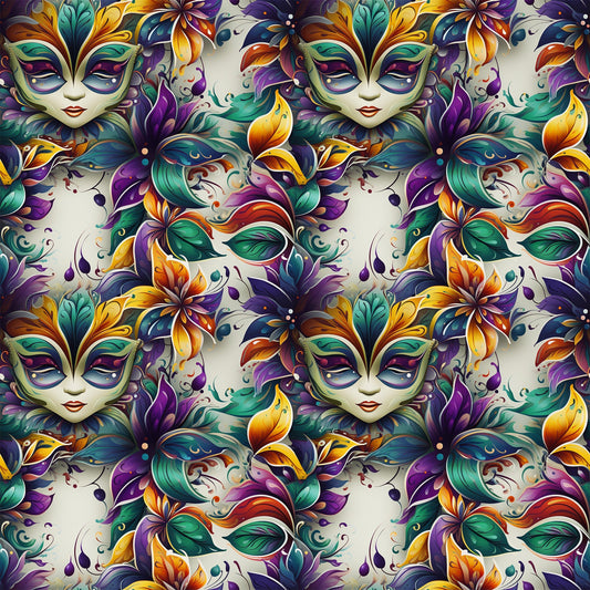 Masquerade Jewels Pattern 1 Minky Fabric