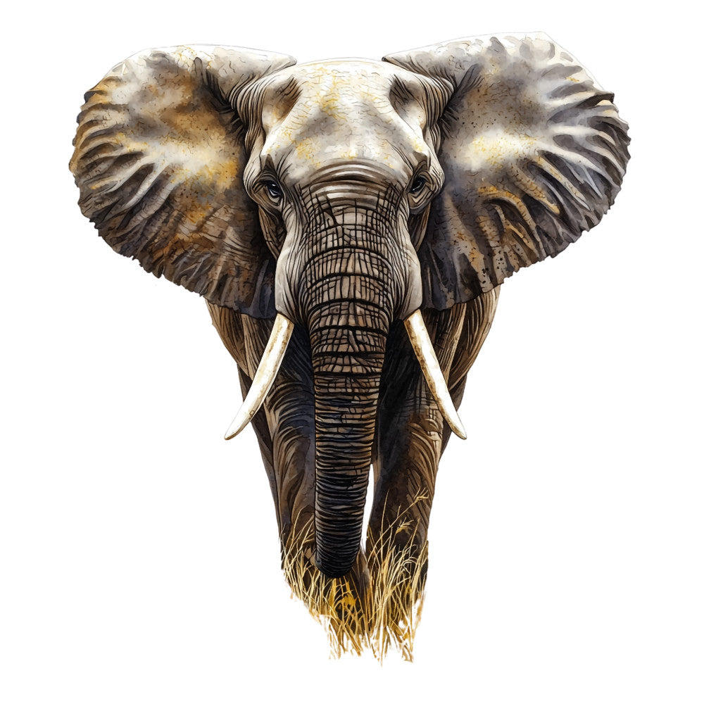 Watercolor Africa Fabric Panel 5