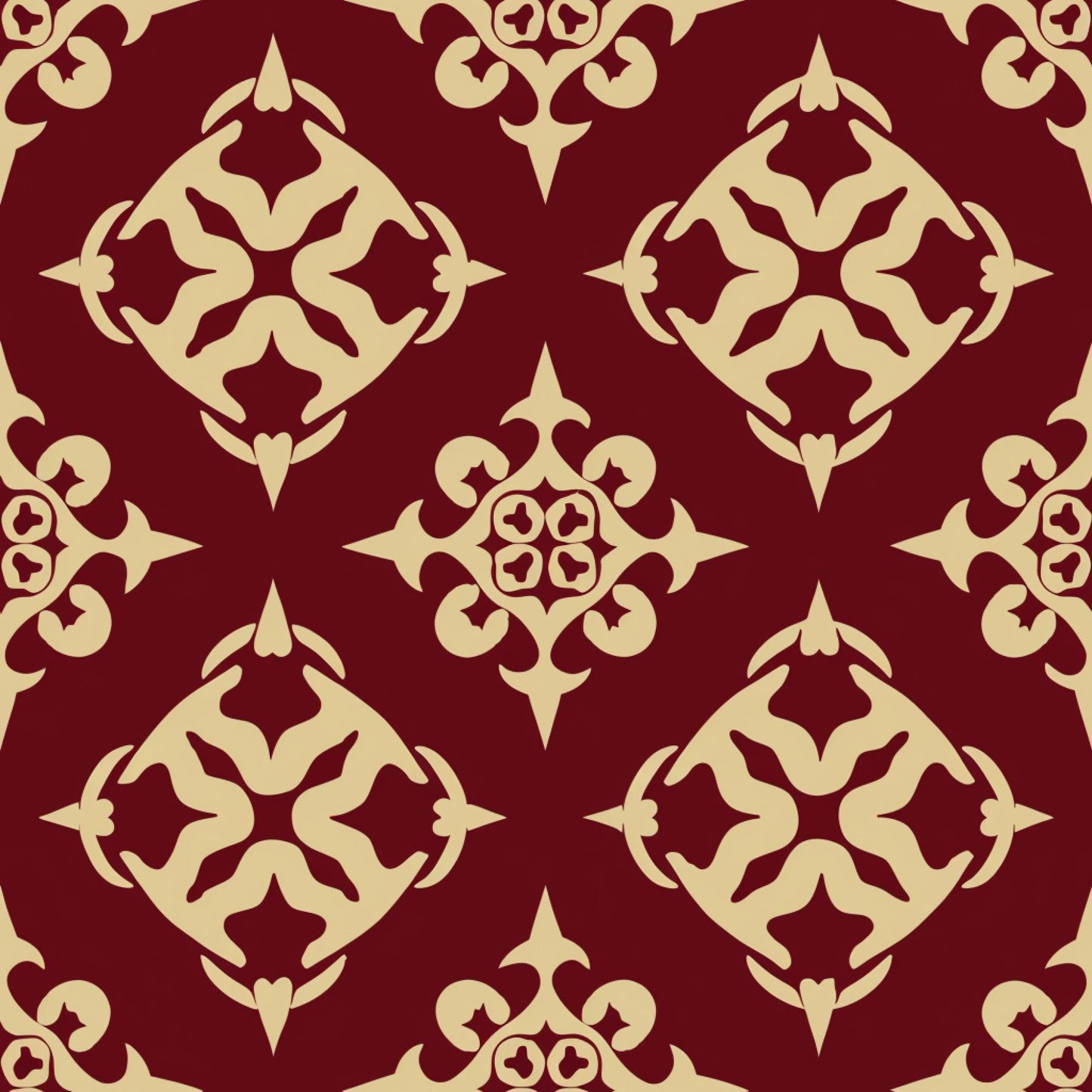 Burgundy Abstract Pattern 18 Quilting Cotton Fabric