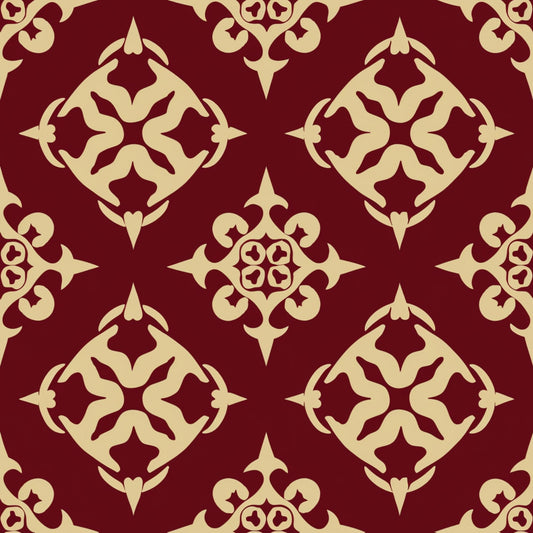 Burgundy Abstract Pattern 18 Quilting Cotton Fabric