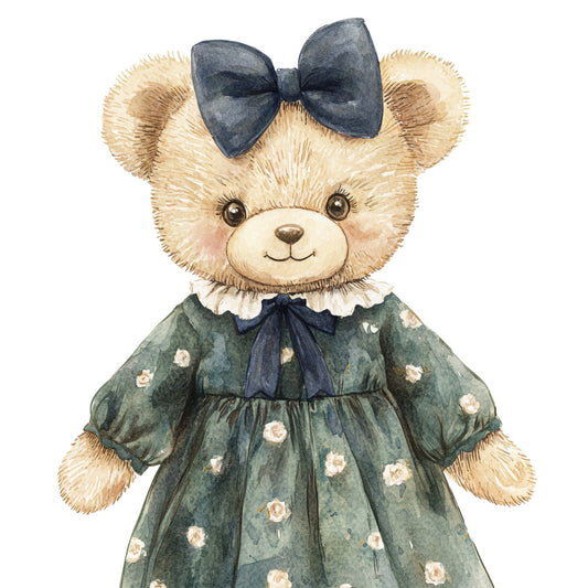 Classic Teddy Bear Fabric Panel 19