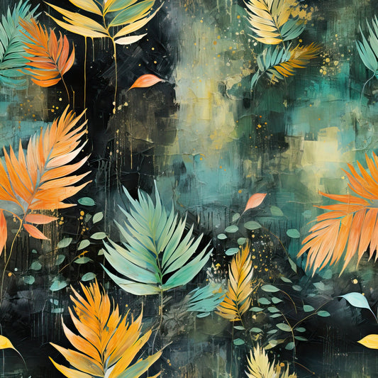 Tropical Autumn Pattern 12 Quilting Cotton Fabric