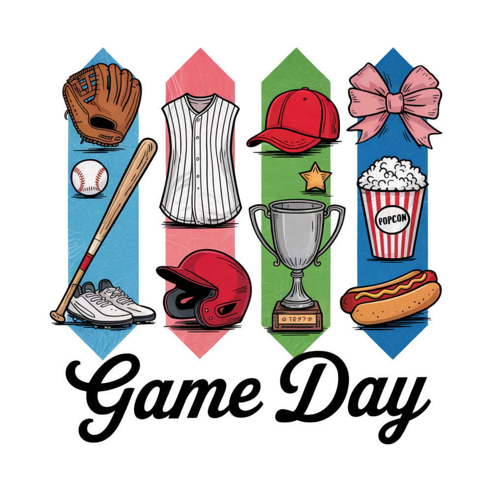 Baseball Brushstroke Fabric Panel 7