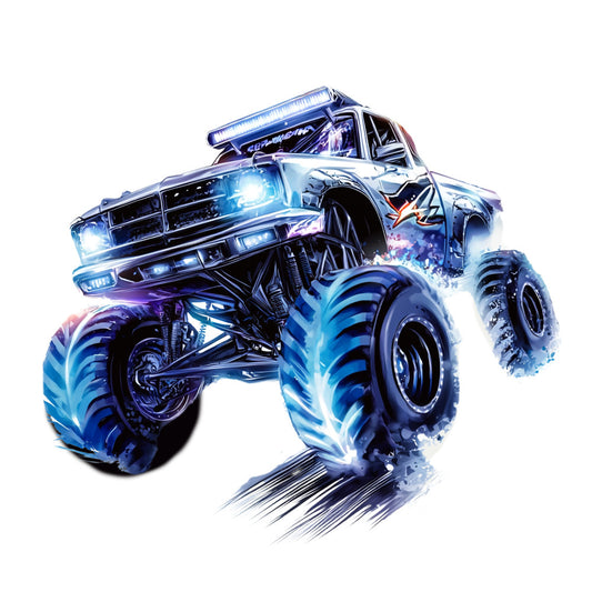 Monster Truck Show Fabric Panel 20