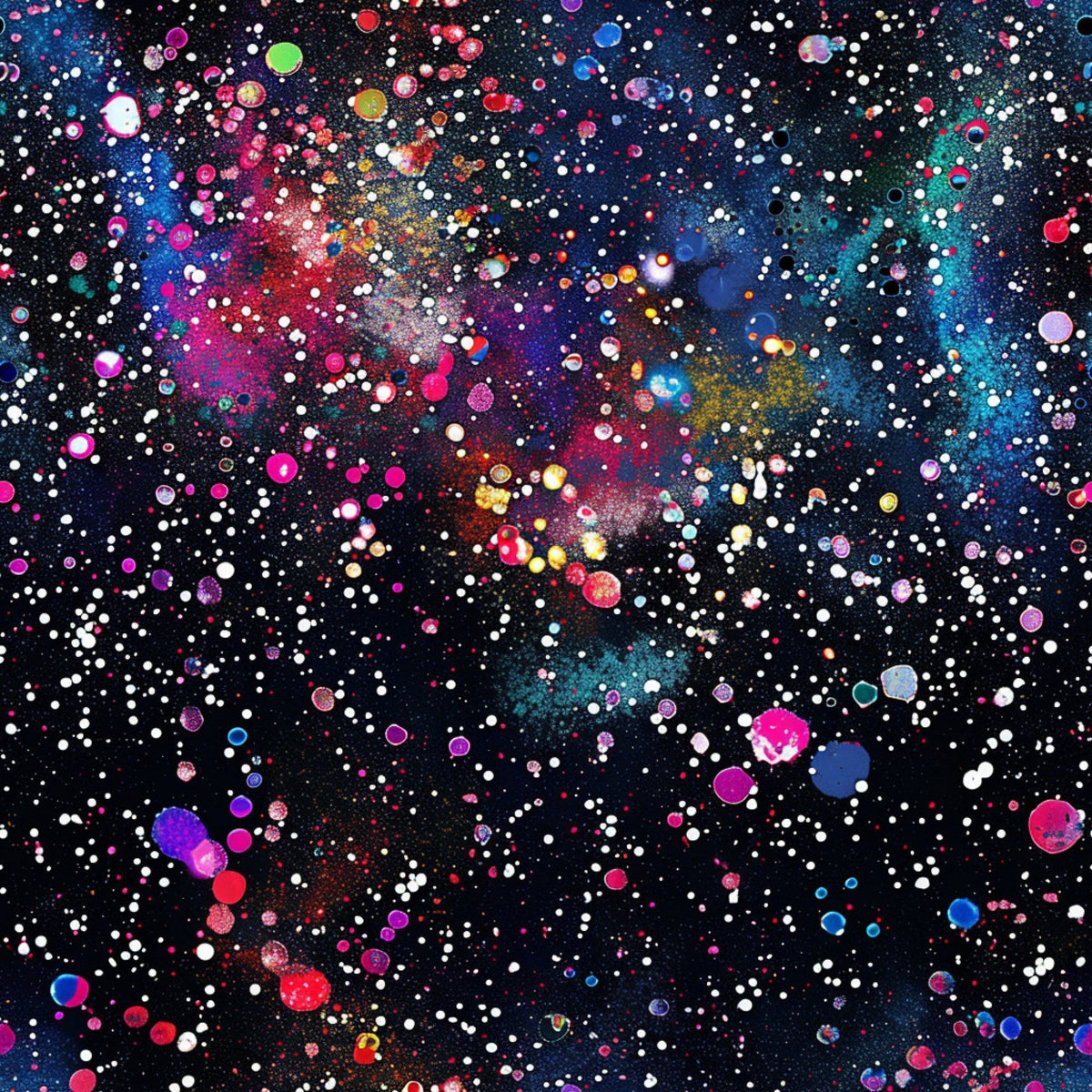 Midnight Confetti Pattern 6 Minky Fabric