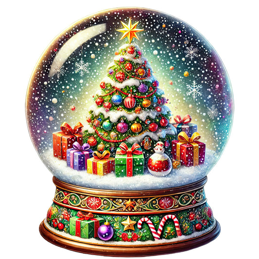 Christmas Snow Globes Fabric Panel 51