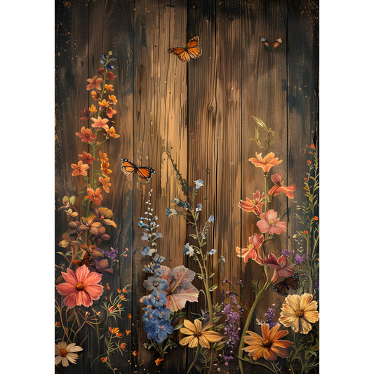 Rustic Butterfly Wall Art Fabric Panel 20