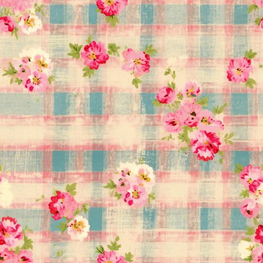 Country Girl Plaid Pattern 3 Quilting Cotton Fabric