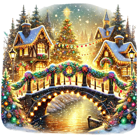 Christmas Villages Fabric Panel 62