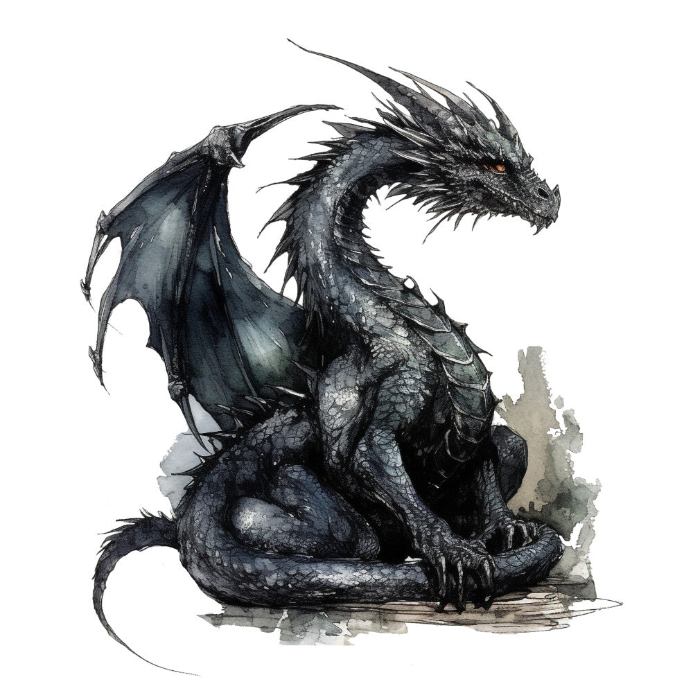 Gothic Dragons Fabric Panel 7