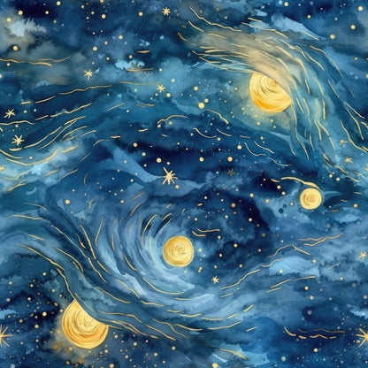Swirling Skies Pattern 18 Minky Fabric