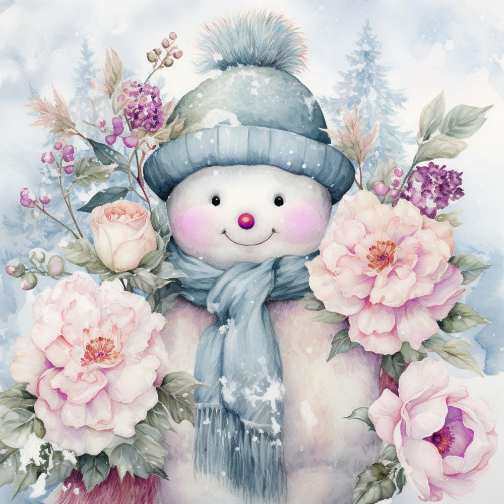 Classic Snowman Fabric Panel 64