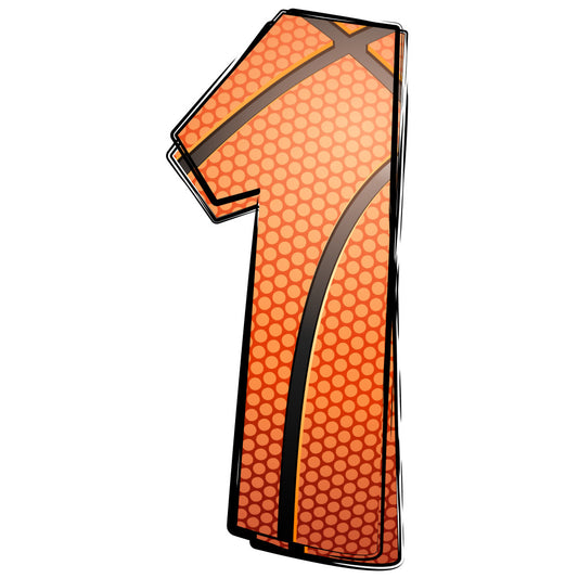 Basketball Doodles Alphabet Fabric Panel 24
