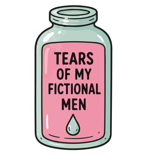 rose pink, mint green, pastel pink, soft green, humorous, funny, sarcastic, witty, text-based, typography, quotes, sayings, novelty, pop culture, literary, book lover, reader, modern, contemporary, whimsical, sentimental, emotional, jar motif, teardrop, inspirational, gift, hobby themed, fan art, bookish