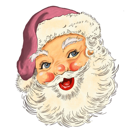 Pink Hat Santas Fabric Panel 3